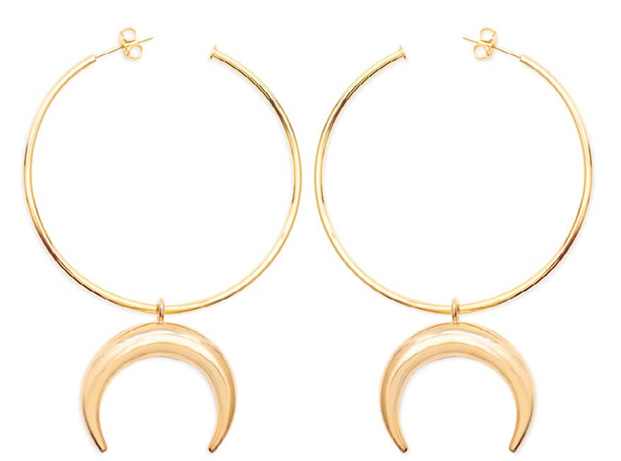 Crescent Hoops by Vayu Jewels