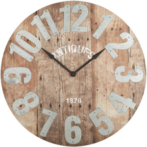 Oversize aged rustic wall clock Pier One