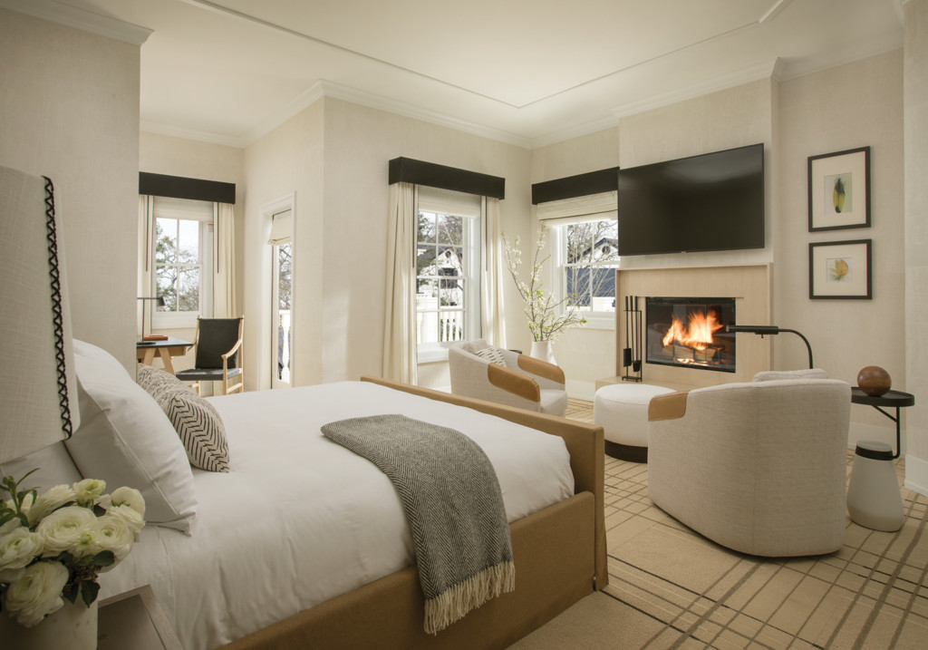 a new remodeled guest room at MacArthur Place, hotel in wine country