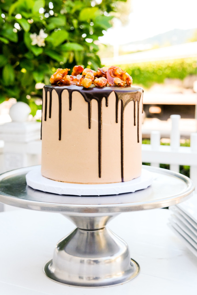 Rustic Bakery's Ooh La la cake on a stand