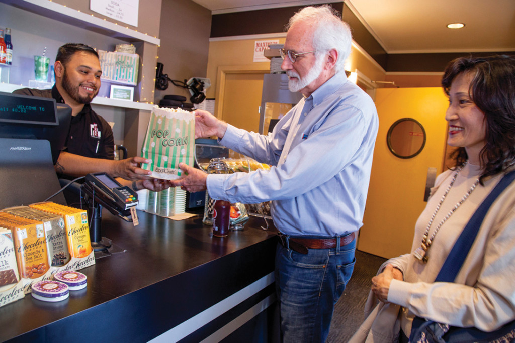 Lark Theater popcorn is a treat