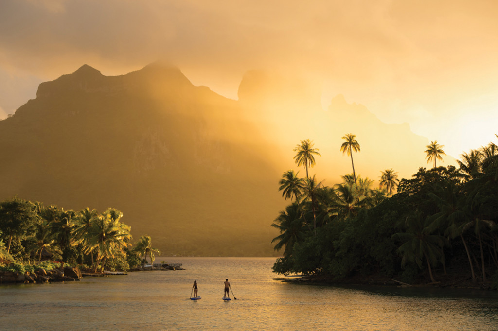 A Bora Bora sunset.