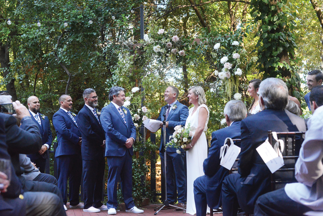 Margie Butler and Jose Vega wedding ceremony at Perry's Larkspur