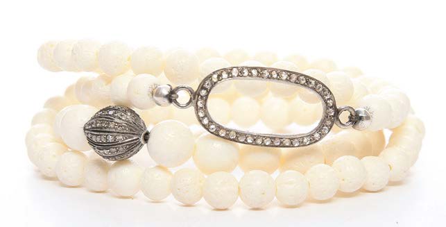 Renee Sheppard white coral bracelet